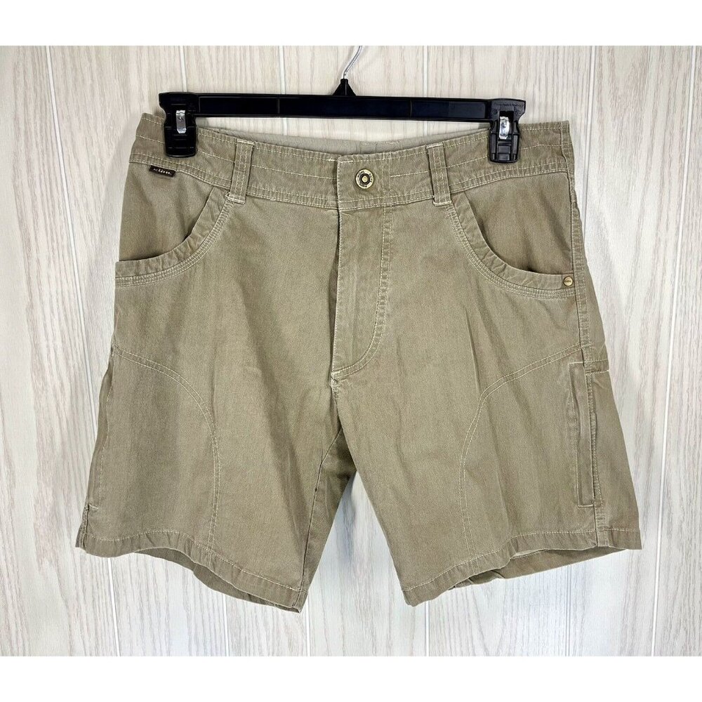 Kuhl Ramblr Men's 32 Vintage Patina Dye Stretch Hiking Climbing Shorts Tan #5125